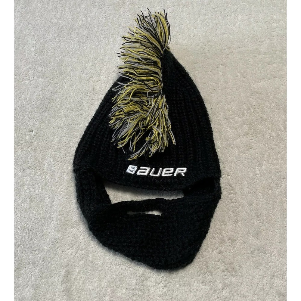Bauer Hat Cap Boy's One Size Black Winter Knit Beanie New Era Youth Mohawk